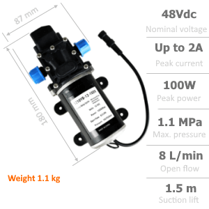 Cooling pump 48V (for electric motors)